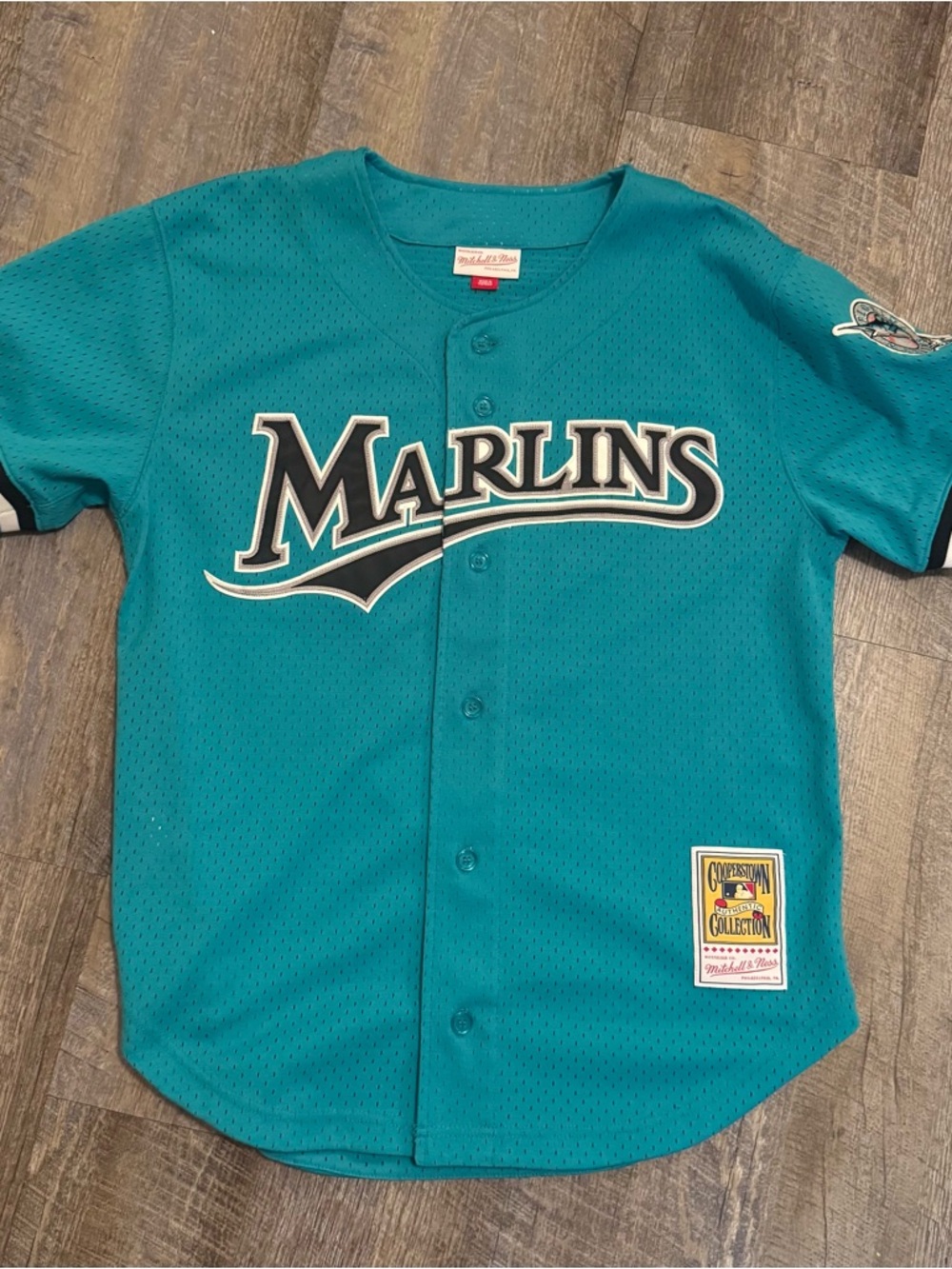 Andre Dawson Florida Marlins Mitchell Ness Jersey Men’s Medium  Cooperstown TEAL